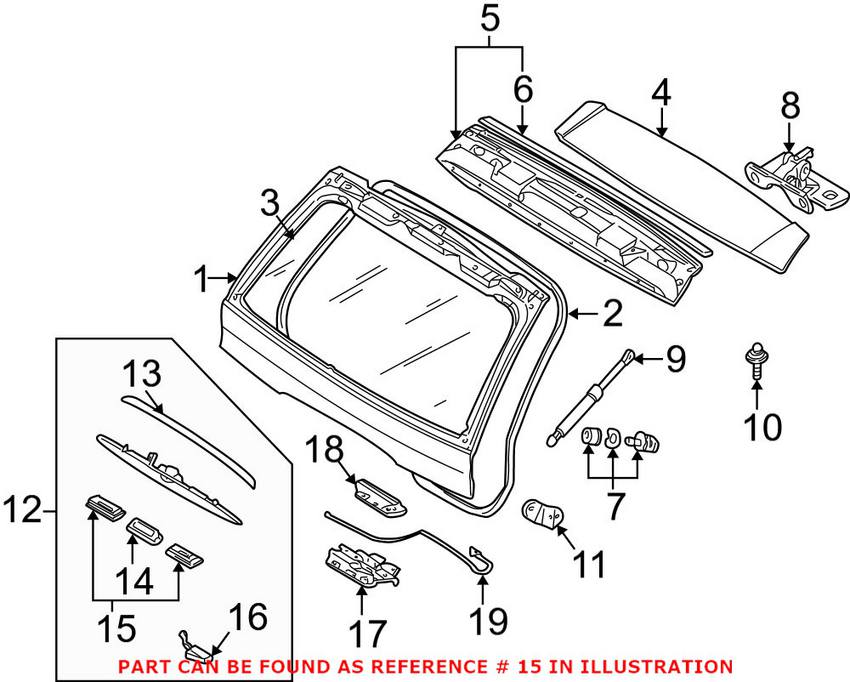 BMW License Plate Light 51137004537 - Genuine BMW