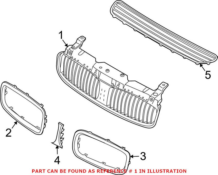 BMW Grille Frame 51137037727