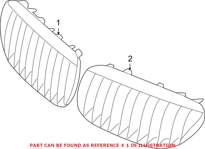 BMW Kidney Grille - Passenger Side (Chrome) 51137077932