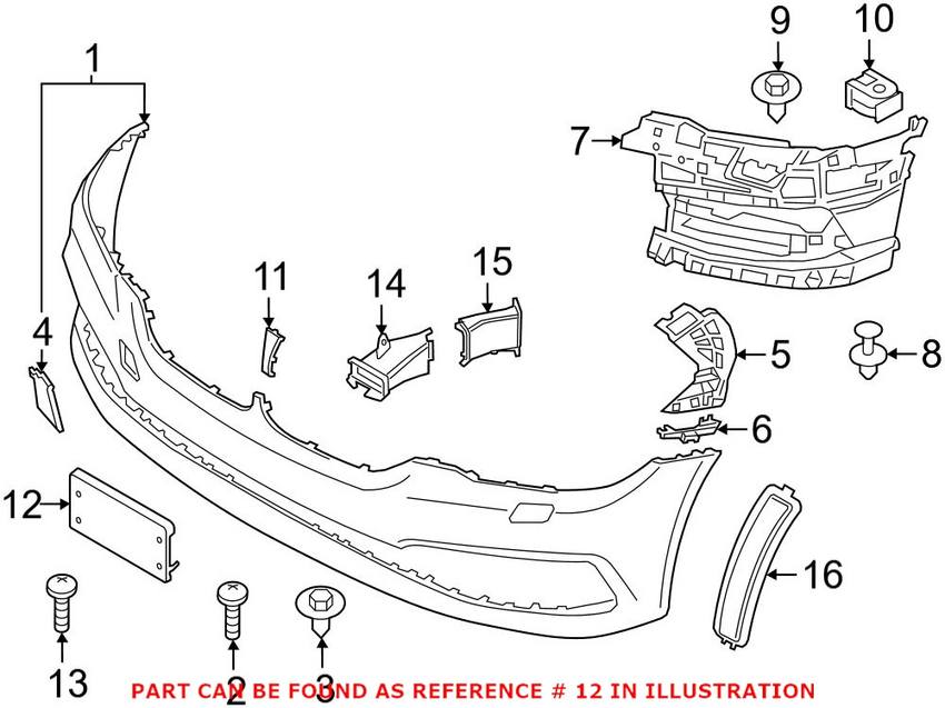 BMW License Plate Bracket - Front 51137385332