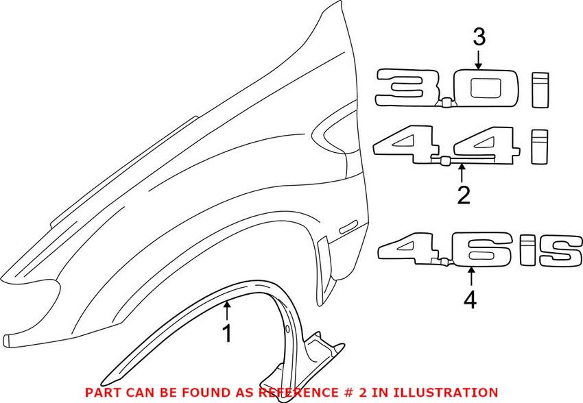 BMW Emblem - Fender (4.4i) 51147008543