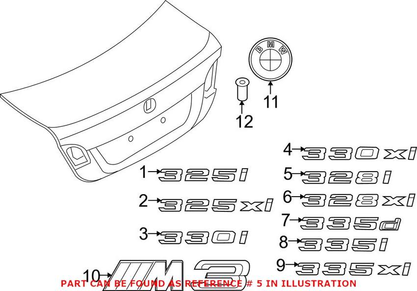 BMW Emblem - Rear (328i) 51147183151