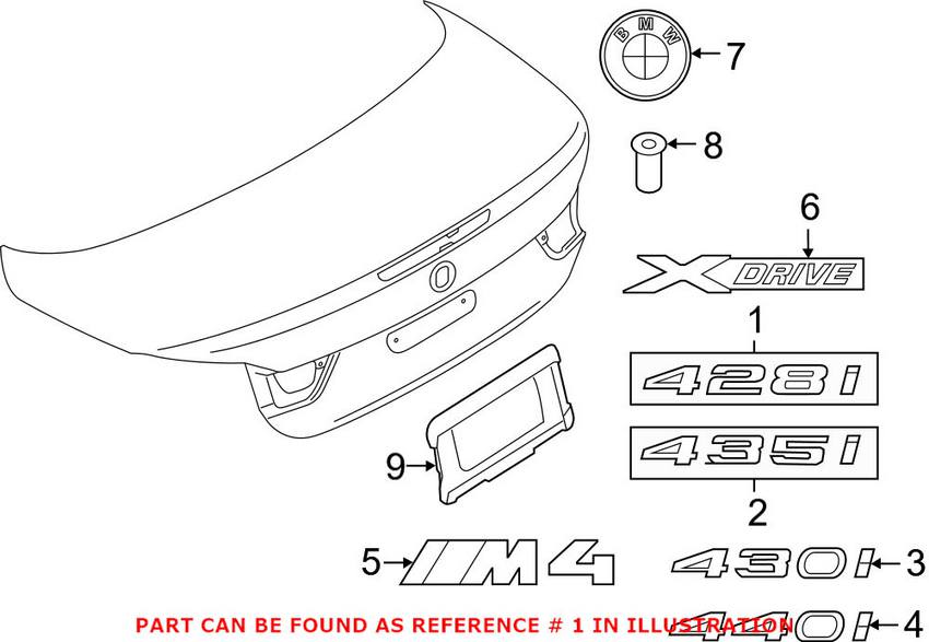 BMW Emblem - Rear (428i) 51147356335