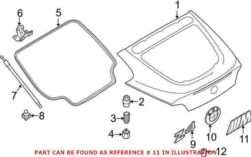 BMW Emblem - Rear (M) 51148041425