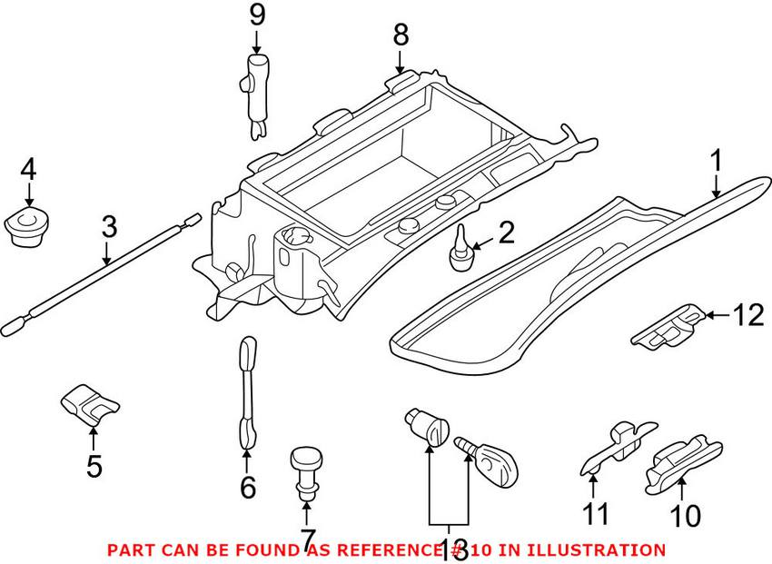 BMW Glove Box Lock - Upper 51167020044