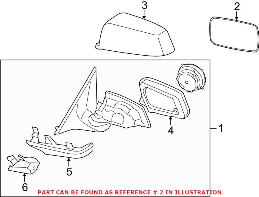 BMW Side Mirror Glass - Driver Side (Headted) (w/ Auto Dip) 51167228611