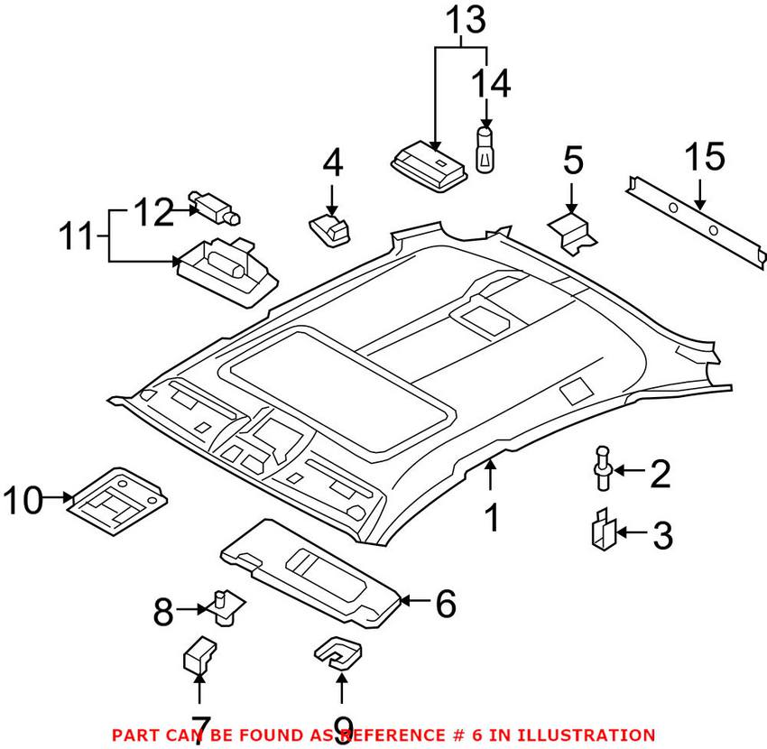 BMW Sun Visor - Driver Side 51167278575