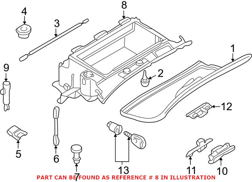 BMW Glove Box Housing 51168196111 - Genuine BMW