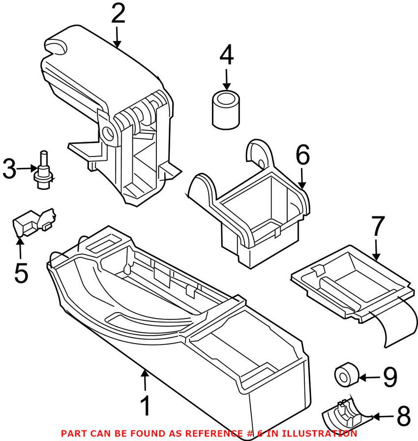 BMW Console - Upper (Black) 51168218307