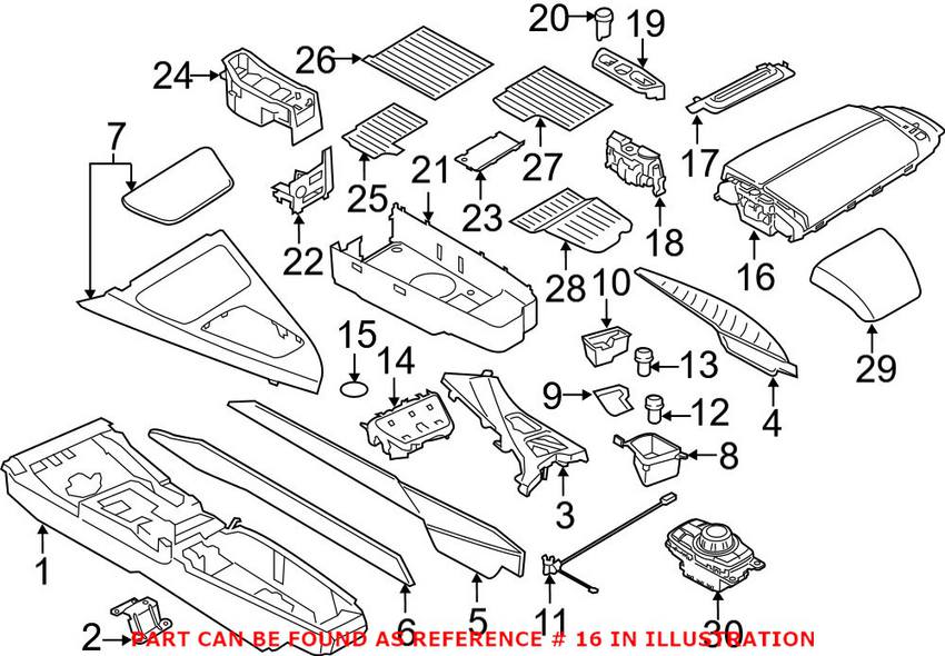 BMW Armrest - Center 51169197304