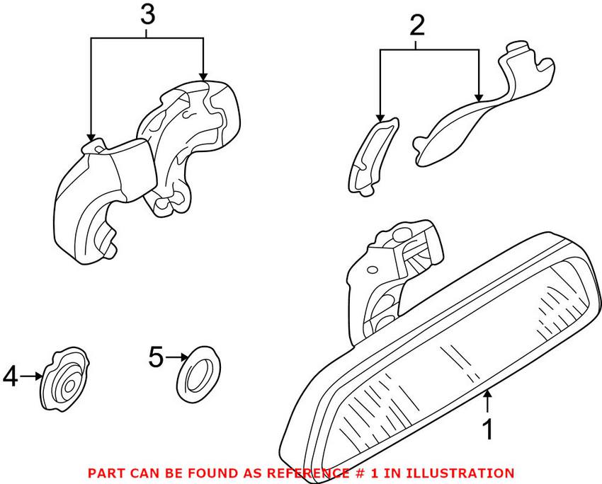 BMW Interior Rear View Mirror (LED w/ Alarm) 51169218046