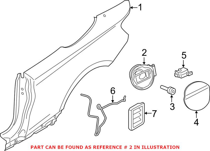 BMW Fuel Filler Housing - Rear 51177301813