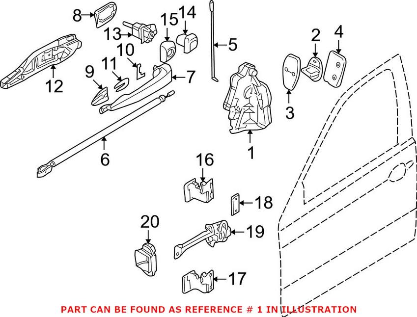 BMW Door Latch Actuator - Front Driver Side 51217011247