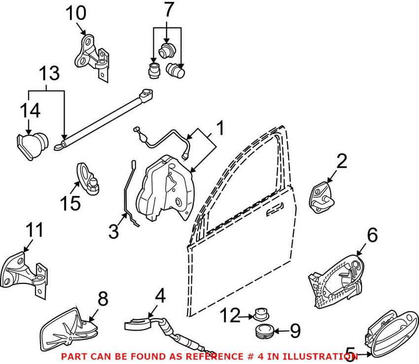 Door Latch Cable - Front Driver Side