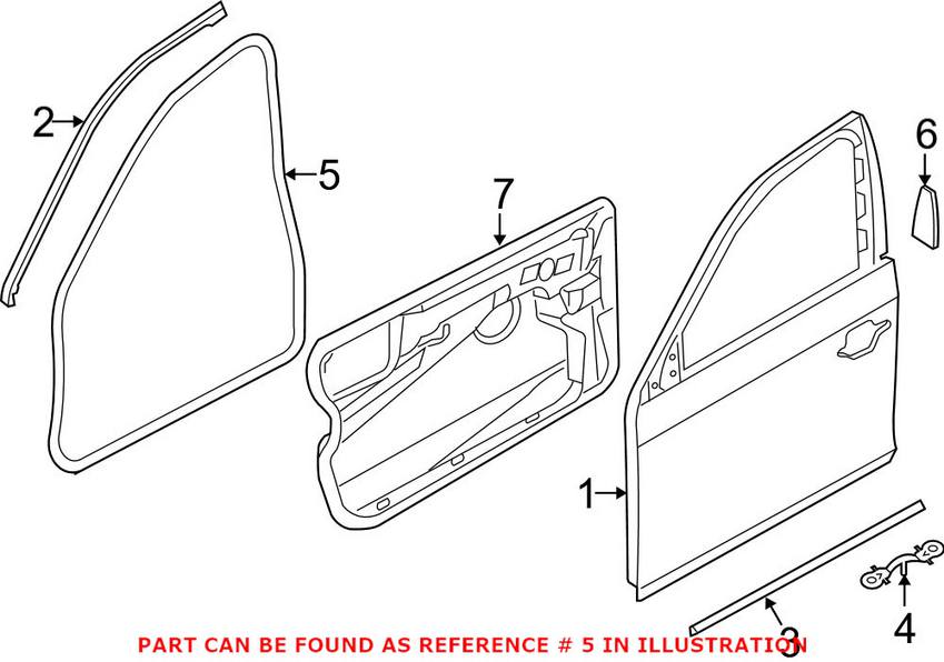 BMW Door Seal - Front 51217033787