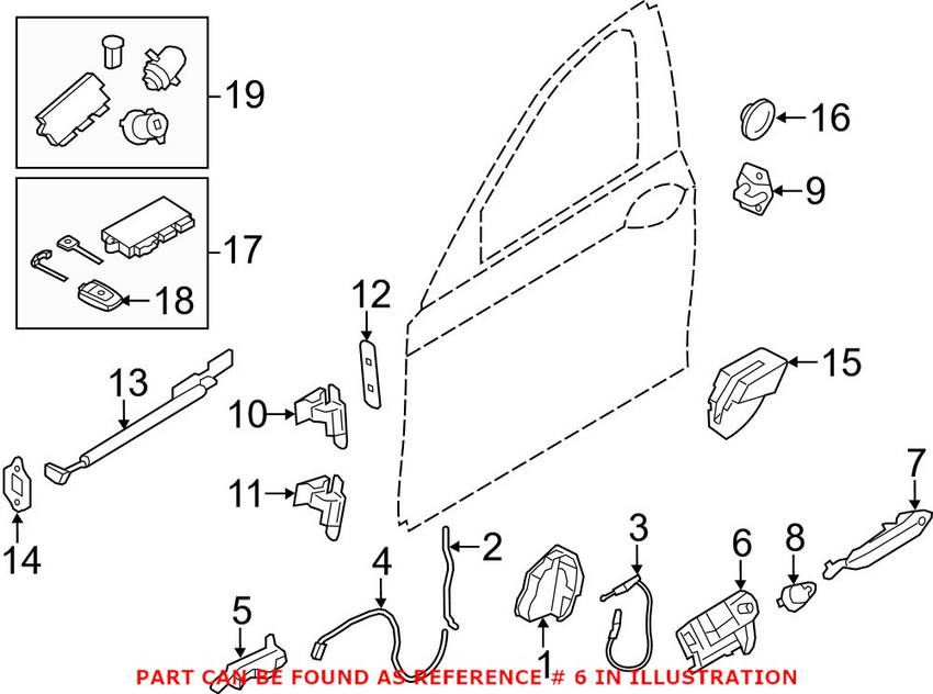 BMW Exterior Door Handle Base 51217187228