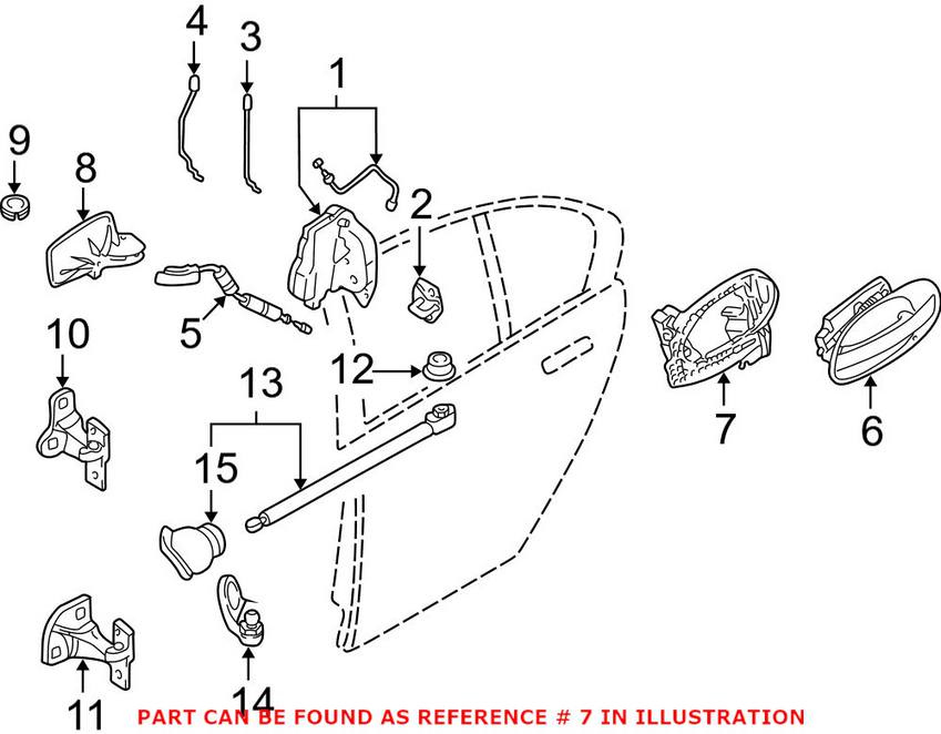 BMW Exterior Door Handle Base 51217191572