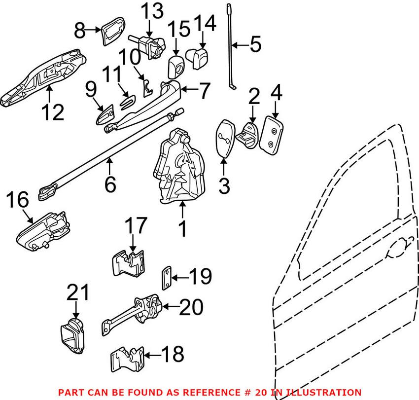 BMW Door Check - Front 51218160959