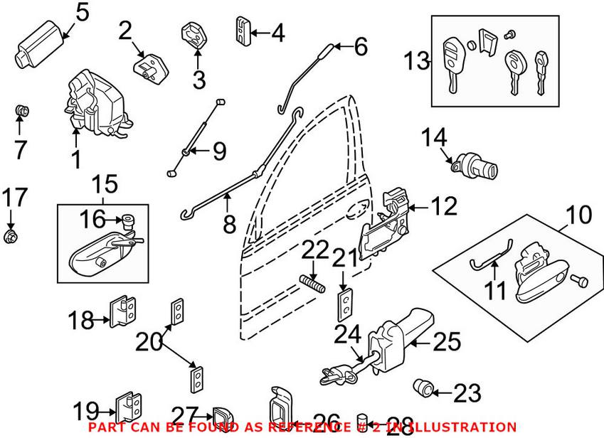 Door Latch Striker - Front