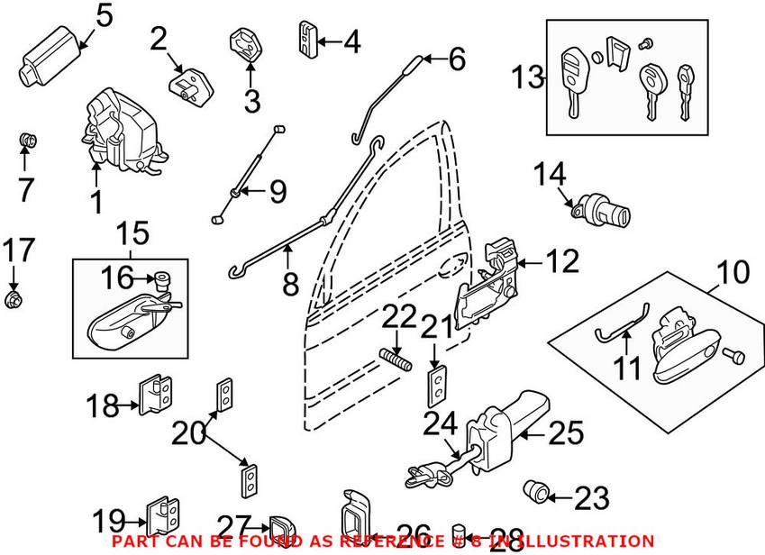 BMW Door Latch Cable - Front Passenger Side 51218215618