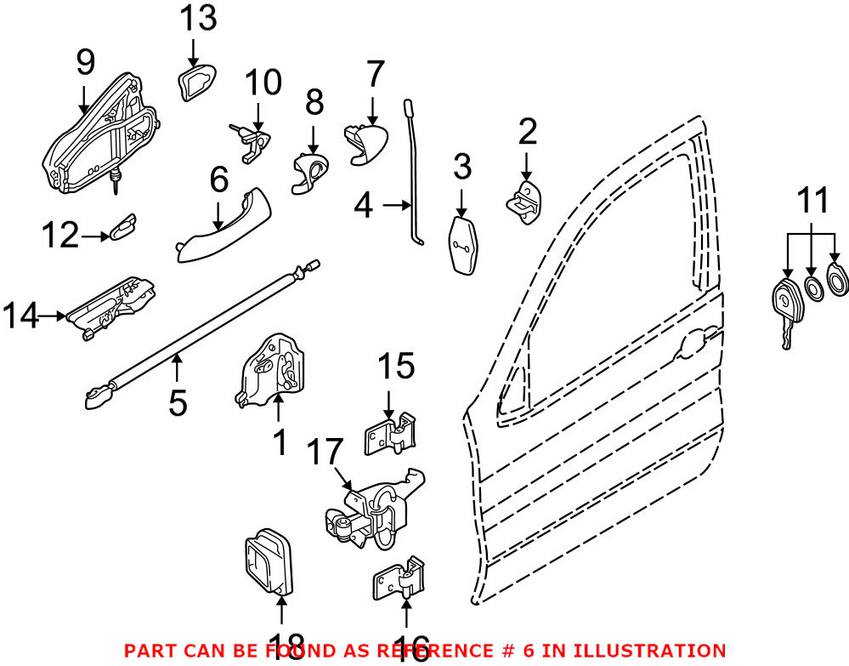 Exterior Door Handle - Passenger Side