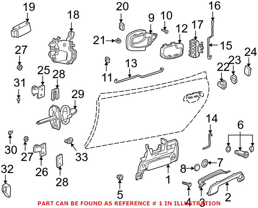 BMW Exterior Door Handle Assembly - Driver Side 51218401623