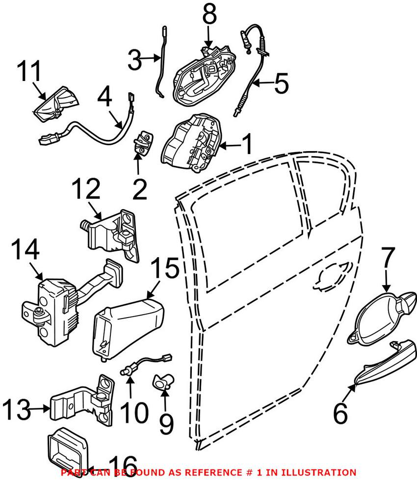 BMW Mini Door Lock Actuator - Rear Driver Side 51227229459