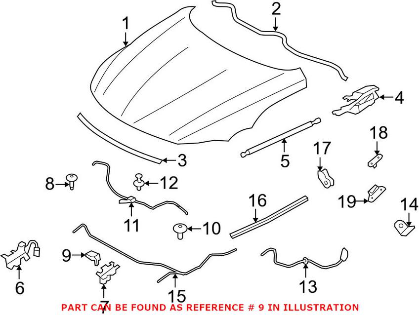 BMW Hood Latch 51237183764