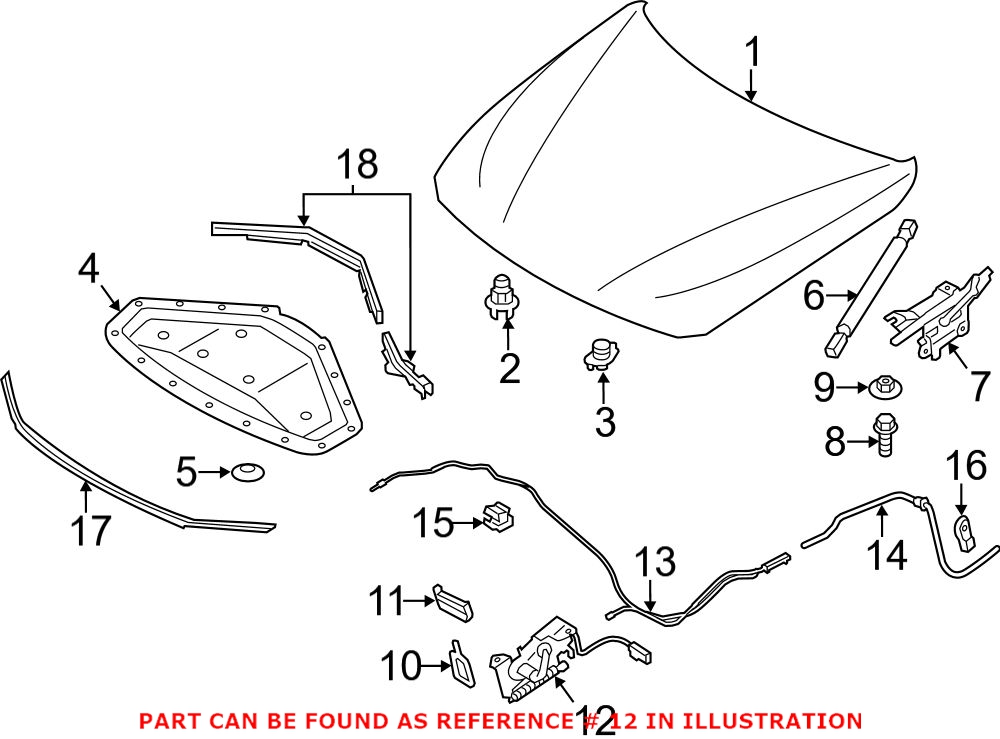 BMW Hood Latch 51237242548