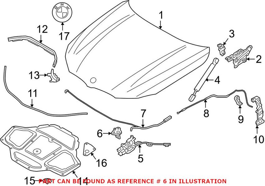 BMW Hood Lock - Upper 51237347412