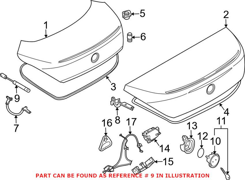 BMW Trunk Lift Support 51247008764