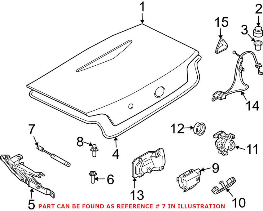 BMW Trunk Lift Support 51247016186