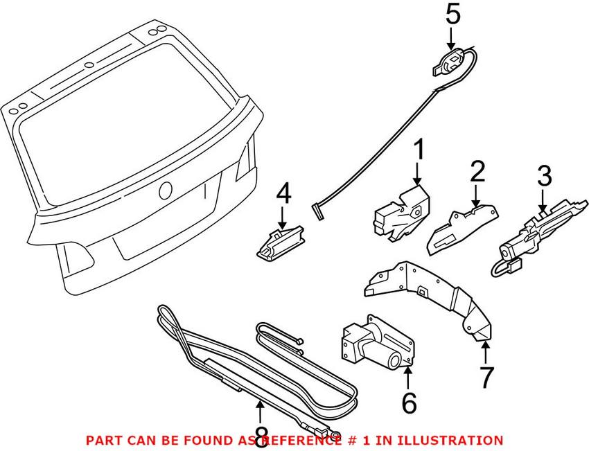 BMW Trunk Lock 51247114612