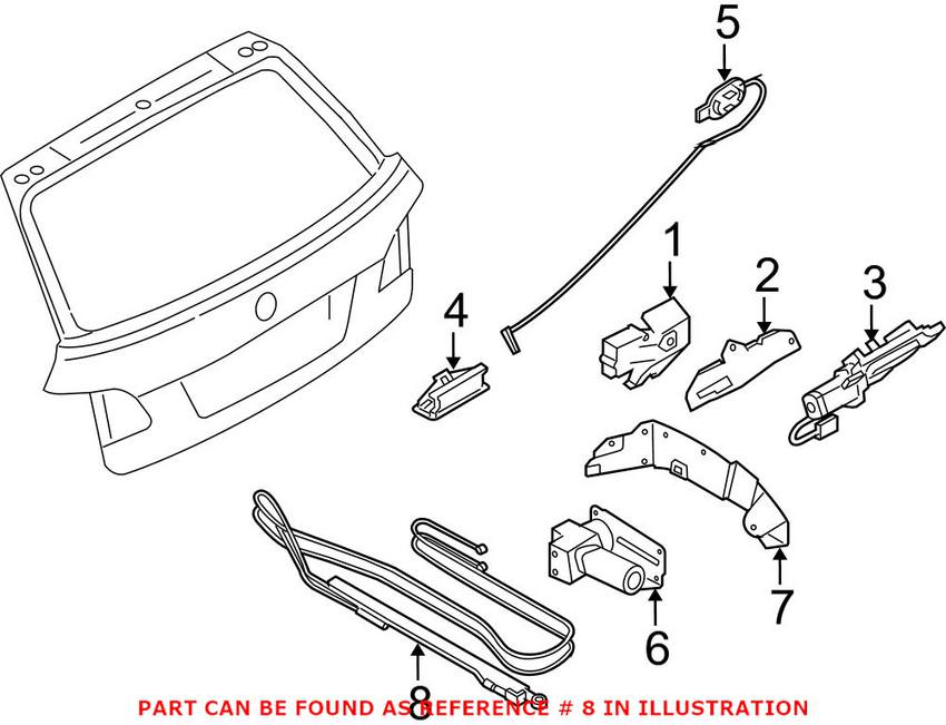 BMW Hatch Hydraulic Cylinder 51247163662