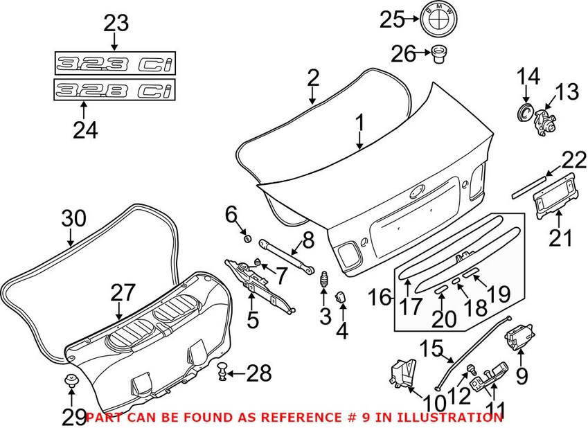 BMW Trunk Lock Actuator 51247840617