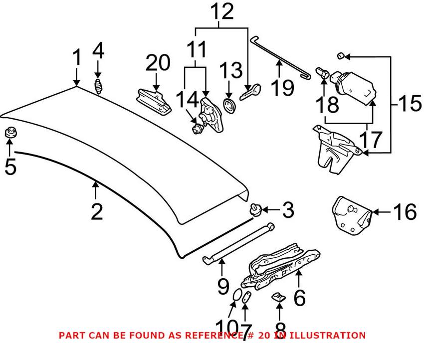 BMW Trunk Release Handle 51248168035