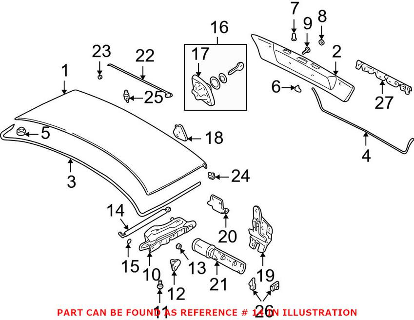 BMW Trunk Lift Support 51248171480