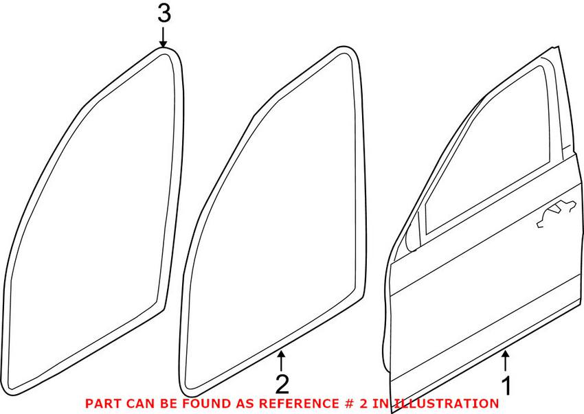 BMW Door Seal - Front 51337258329