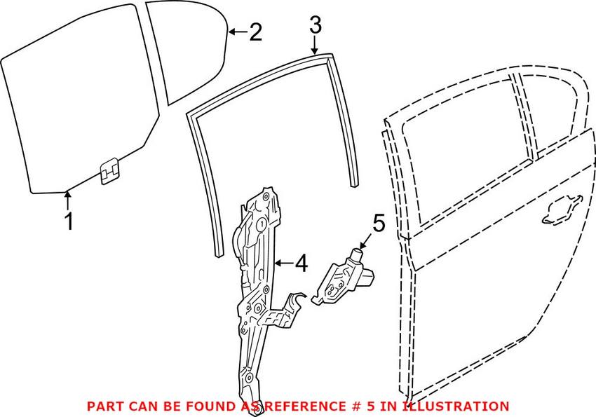 BMW Power Window Motor - Passenger Right 51337271564