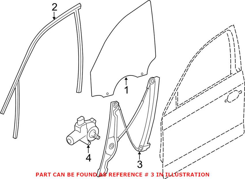 BMW Window Regulator - Front Driver Side 51337281885