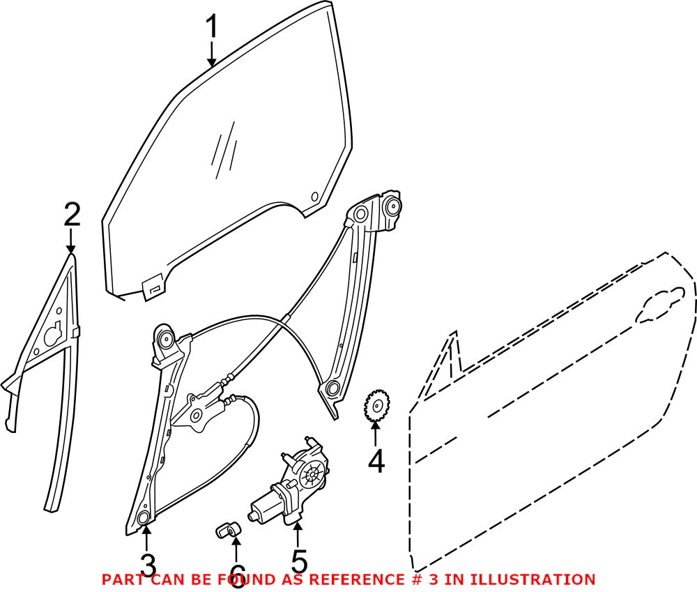 BMW Window Regulator 51337352747