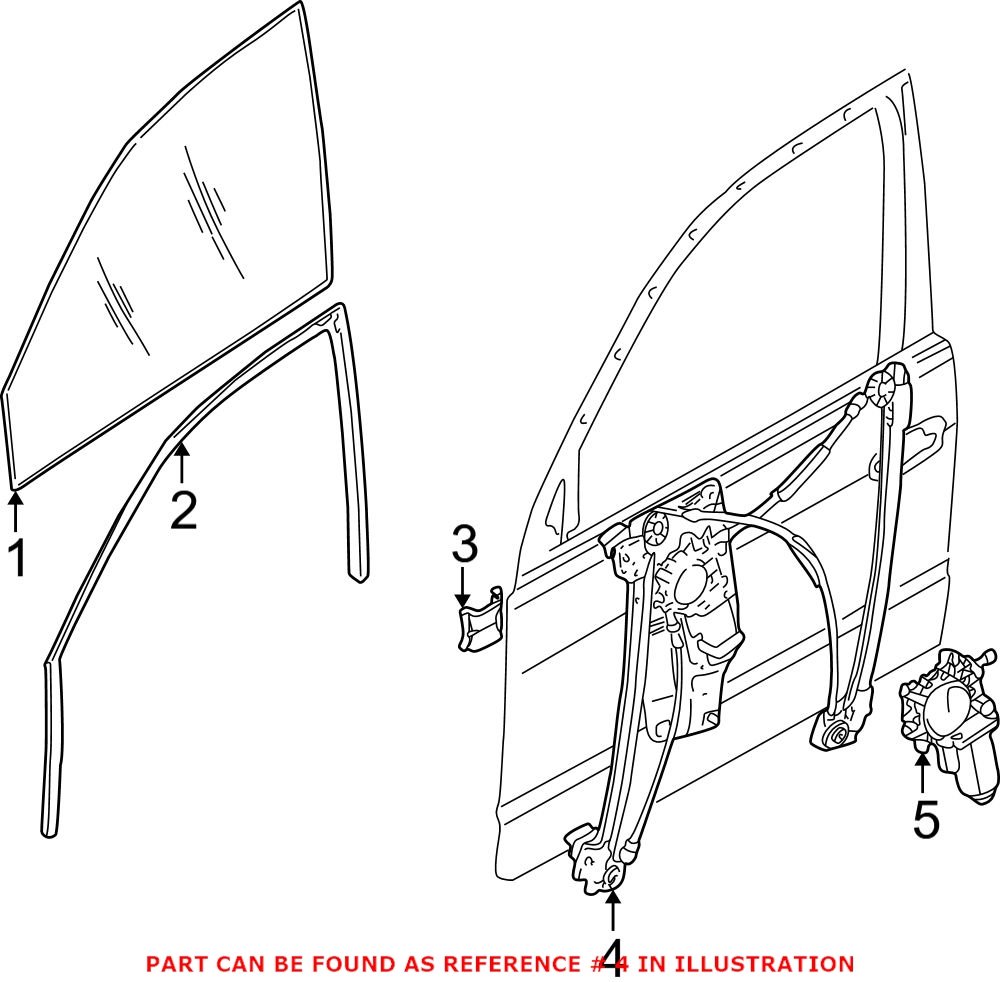 BMW Window Regulator - Front Driver Side 51338252393