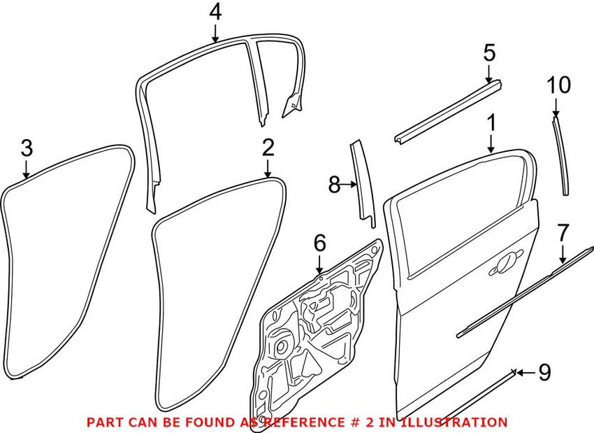 BMW Door Seal - Rear 51347060245