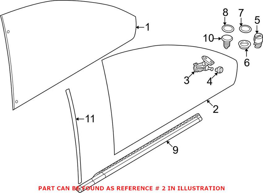 BMW Window Seal - Rear Inner 51368252621