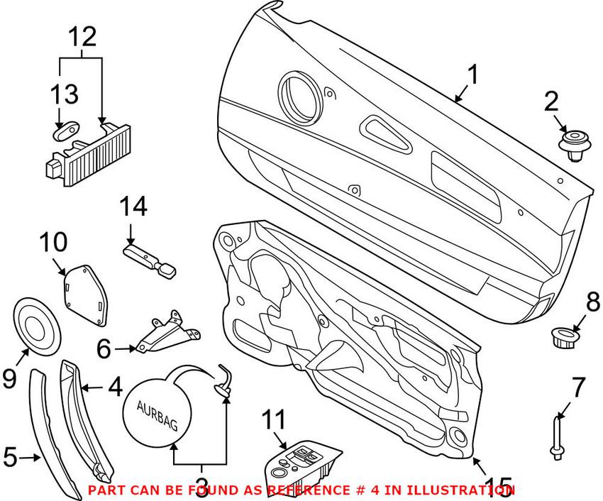 Interior Door Pull Handle = Front Driver Side