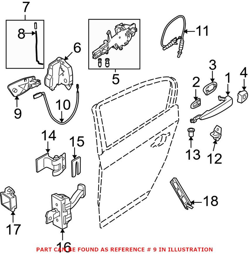 BMW Interior Door Handle 51417144550