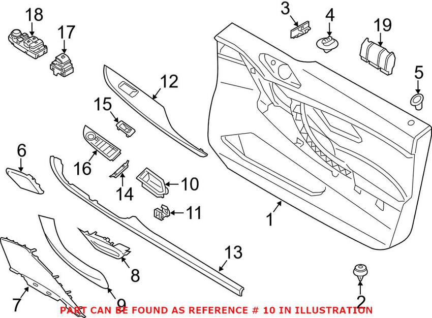 BMW Interior Door Pull Handle 51417290293