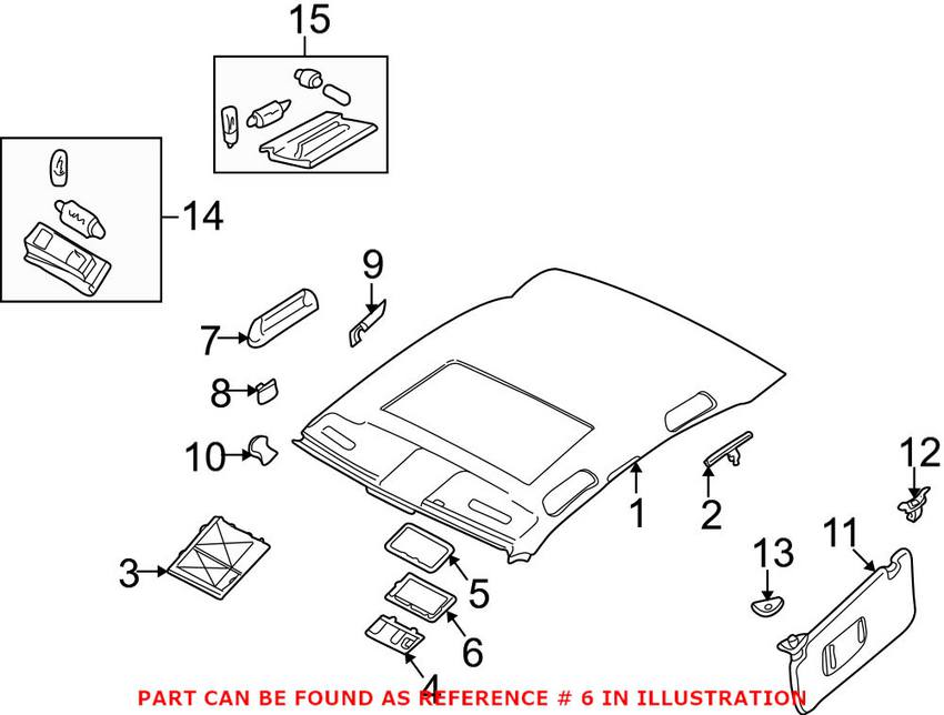 BMW Handsfree Phone Mic Mount Plate - Front Upper (Gray) 51448174704