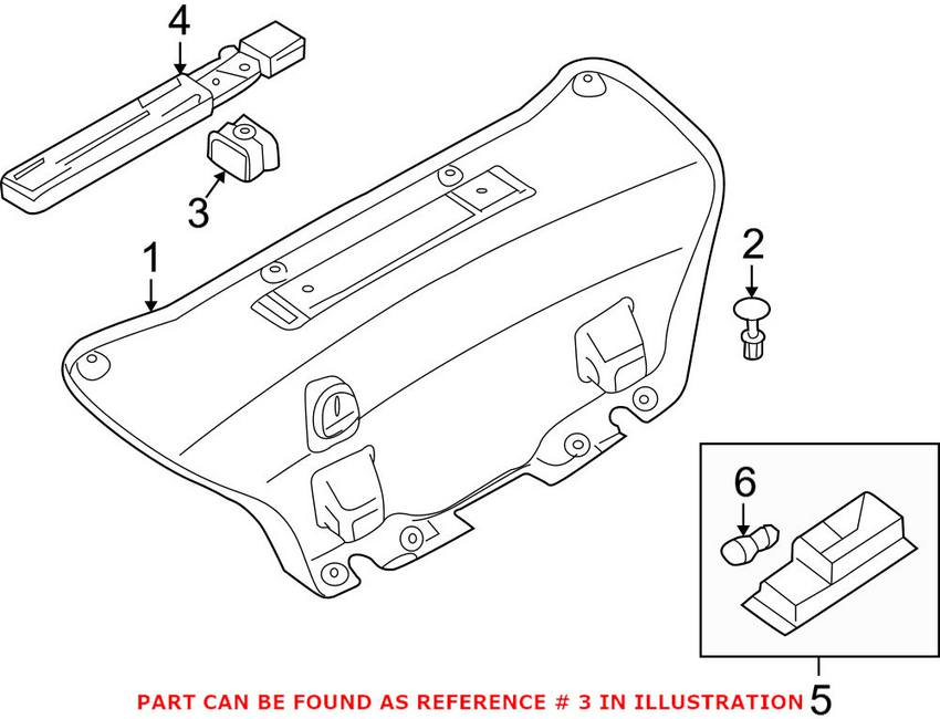 BMW Hazard Triangle Mounting Bracket 51497167548