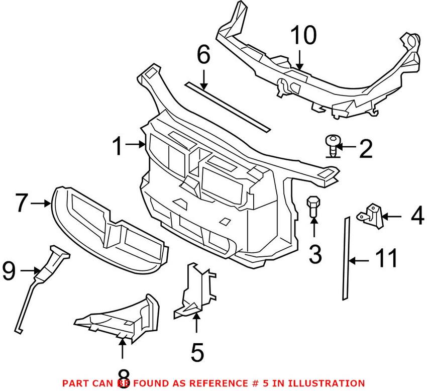 BMW Bumper Carrier Bracket - Front Driver Side Lower 51647117811